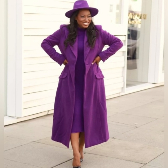 Sergio Hudson Jackets & Blazers - Sergio Hudson x Target Purple Long Coat
